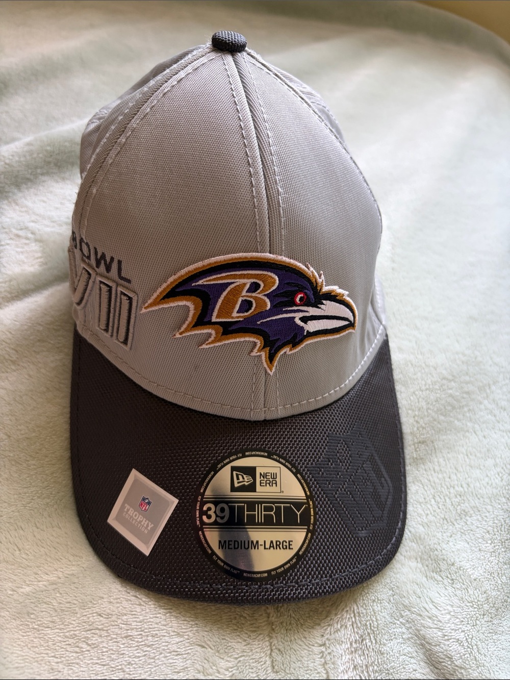 New Era Baltimore Ravens Gray and Black 39THIRTY Team Cap